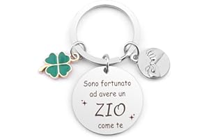 Gishnia Regalo Zio,Portachiavi Zio,Regalo Zio Natale,Regalo Zii da Nipoti Nipote,Idee Regalo Zio Compleanno,Regalo per uno Zio
