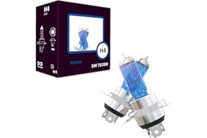 ‎LIGHTWORLD24 WELT DER LICHTER LIGHTWORLD24 2 x H4 24V 75/70W HALOGENLAMPE GLÜHLAMPE GLÜHBIRNE LAMPE BIRNE XENON STYLE für LKW Nutzfahrzeuge BUS TRAKTOR Scheinwerferlampe Fernlicht-Abblendlicht