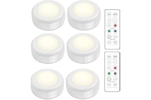 INF LED-spotlights med fjärrkontroll 6 st