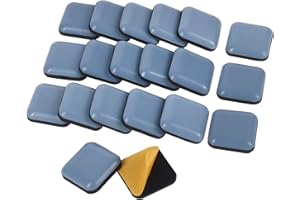 SHINTOP Furniture Glides, 20 Pieces Teflon Self Adhesive Chair Leg PTFE Sliders for Furniture Easy Movers(Square)