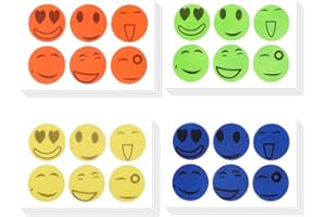 EUBSWA Natürliche Aufkleber Stickers 96 Stück, Smiley Gesichter Aufkleber für Kinder und Erwachsene für Outdoor Indoor Aktivitäten