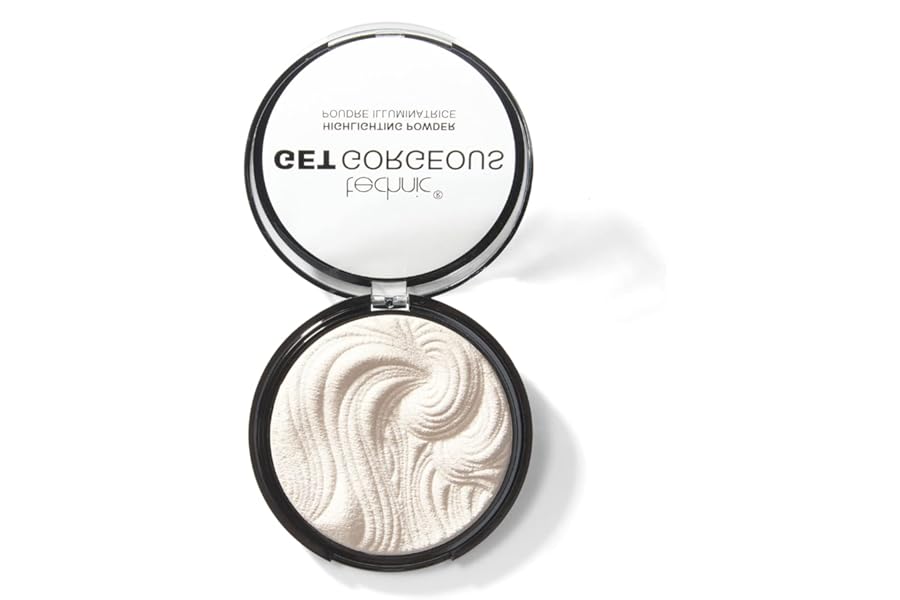 Technic Get Gorgeous Highlighting Powder - Pressed Shimmer Face Makeup Compact with a Shine for a Natural Glow. Shade: Original 6g