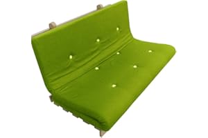 My Layabout Solid memory Foam Futon Mattress | Roll Out/Fold up Guest Bed | 10 Colours | 3 Sizes. (Double | 190cm x 125cm, Lime)