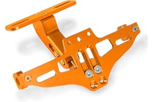 MZ-STORE Portamatriculas Soporte de Matrículas Fender Eliminator para Z750 Z800 Z900 Z1000 Z300 Z250 GSXR 600 750 1000 Duke 125 200 250 390 690 S1000RR S1000R S1000XR F650GS F700GS F800GS (Naranja)