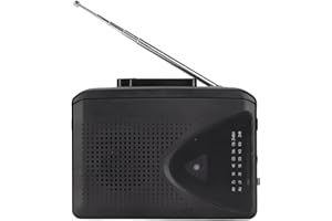 LAZMIN112 Reproductor de Casete Portátil, Multifunción de Estilo Clásico, Compatible con Radio Am FM, Reproductor de Cinta Compacto Estéreo, Grabadora de Casete de Radio Am FM con Altavoces Integrados