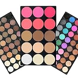 Una paleta de maquillaje con 80 colores diferentes 'sombra de ojos, 9 colores' polvo, y 6 colores 'se ruborizan.