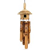 Kuş Yuvalı Bambu Dekoratif R&uuml;zgar &Ccedil;anı