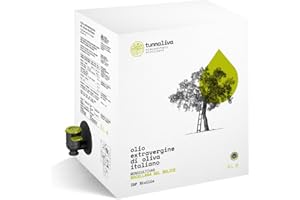 TUNNALIVA OLEICOLTORI SICILIANI Olio EVO Tunnaliva - Olio Extra Vergine di Oliva Italiano - 100% Nocellara del Belice - IGP Sicilia - Bag-in-box 5L