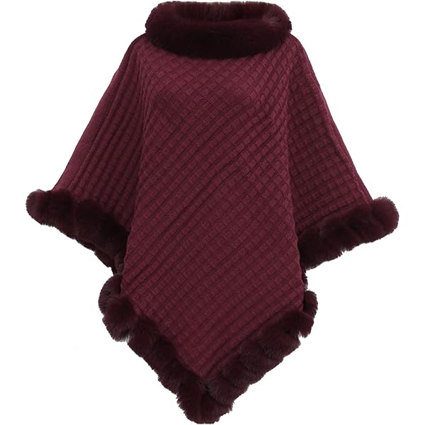 Poncho Châle Femme NLAND - Grande écharpe Hiver En Acrylique/polyester, Motif Tartan, Doux Et Chaud - 8