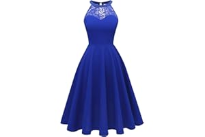 Bbonlinedress Abendkleider elegant für Hochzeit gast festliches Kleid Damen Neckholder Konfirmationskleider Jugendweihe Brautjungfernkleider Cocktailkleid Partykleid