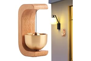 CAMPSIE Shopkeepers Timbre para Puerta, Timbre Madera, Timbre Puerta para Puerta Entrada, Campanilla De Viento De Timbre De Madera Magnética, para Entrada De Negocios, Pegatina De Nevera Y Puerta