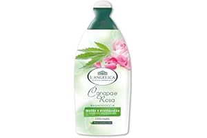 L'Angelica Officinalis, Bagnodoccia Canapa e Rosa, Nutre e Rivitalizza, Pelle Rigenerata e Morbida, Senza Parabeni, Siliconi e OGM, 500ml