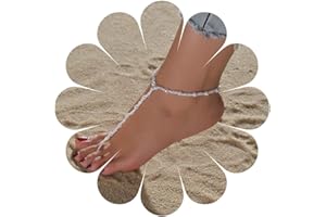Allereya Vintage Perla Anello Cavigliera Bracciale Perla Perline Sandali A Piedi Nudi Catena Perla Cavigliera Spiaggia Matrimonio Piede Catena Gioielli per Le Donne E Le Ragazze