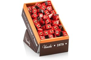 Venchi - Caja Expositora con Bombones Espresso Café, 2 kg - Bombón Cremoso de Café y Chocolate Extra Negro 75 % - Paquete de 185 Unidades - Sin Gluten