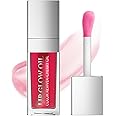 GraGra Hydrating Lip Glow Oil, Moisturizing Lip Oil Gloss, Plumping Lip Gloss, Transparent Moisturizing Lip Balm, Natural Lip Plumper, Lip Plumper Gloss Make Lips Fuller and Moisturizing (Raspberry)