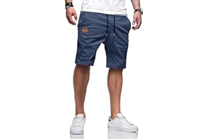TARAINYA Pantaloncini Uomo Cotone Estivi Casual con Tasche Leggero Coulisse Regular Fit