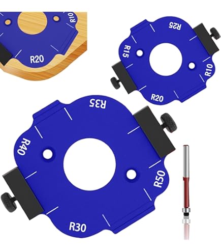 4-in-1 Frässchablone Für Oberfräse - 8 Radien R10 Bis R50 Für Abgerundete Ecken