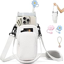 MSLSOZ Stanley Cup Tasche Blue Jungle - Mit Handytasche & Verstellbarem Crossbody Gurt