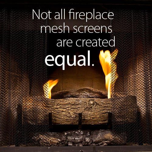 Fireplace Mesh Screen Curtain. 26" High (9-26). Includes two panels, each 24" wide. This provides enough screen for a good looking natural "drape" effect on the average fireplace. Cool Grip Matte Black Screen Pulls included. Valance Rod Kit (NEW PRODUCT) is sold separately on Amazon.com for $69.