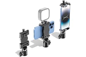 KDD Handy Stativ Adapter mit Kugelkopf, 360° Drehbar Handyhalter für Stativ mit Zubehörschuh Handy Stativhalterung Smartphone Halterung für iPhone 14 13 12 Pro Max Mini Samsung Selfie-Stick(4,7-10")