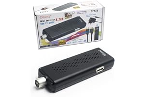 Oluote Decodificador digital Terrestr, DVB-T2 Mini receptor con infrarrojos, sintonizador para HDTV 1080P, compatible con H.265 con H.264
