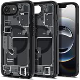 Spigen iPhone 17e / 16e ile Uyumlu MagSafe Kılıf Ultra Hybrid Zero One Mag Fit Sararmaya Dayanıklı Tasarım Siyah Şeffaf Kapak