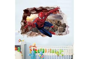 YIYAO Stickers Muraux Spiderman Affiche 3D Spider-Man Ultime Sticker Mural Sticker Mural Spiderman Stickers Muraux Enfants Spiderman