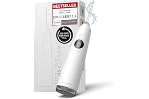 Wondersmile Water Flosser PRO Cordless - SmoothFlow Technology for Optimal Tooth & Gum Care - Interdental Cleaner with 4 Modes - Rechargeable Battery with up to 30 Days Running time (All White)