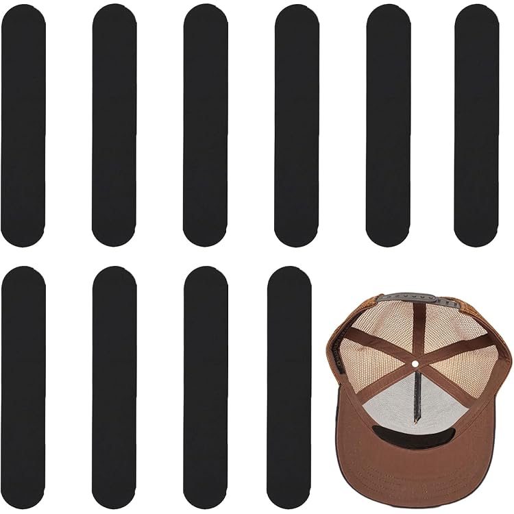 Lot De 12 Bandes Réductrices Pour Chapeaux - Mousse Adhésive Ajustement Casquettes
