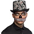 Boland 96997 Halloween Day Of The Dead Skull Skeleton Top Hat Black Fancy Dress Accessory One Size