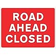 LI-Safety 600x450mm Road Ahead Closed Sign - Rigid Plastic