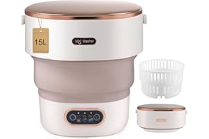 HIUYRFS Mini-Waschmaschine, Tragbare Wasch-maschine 15 l, mit Schleuderkorb, faltbare Wasch maschine für Unterwäsche, Baby- und Kleinwäsche, geeignet für Zuhause, Wohnungen, Wohnheime und Hotels