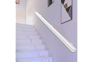 KEPMOGOH Pasamanos De Escalera De Madera De 50-600 Cm, Apoyabrazos De Seguridad Para Personas Mayores Montados En La Pared, Parapeto Para Pasillos, Barandillas Para Terrazas De Lofts (A, 80cm)