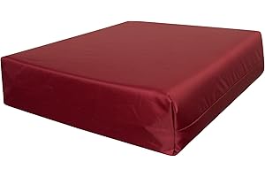 AMANSTYLE LTD Memory Foam Cushion for Office Chair Pain Relief Cushion for Back Support Seat Pad for Office Desk, Gaming Chair, Wheelchair, Car Seat, Tailbone Pain 4cm (Burgundy, 56 x 56 cm / 22" x 22")