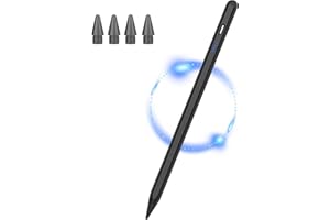 Active Stylus Pen for iPad(2018-2023) with Tilt Sensitivity, Palm Rejection, Kenkor iPad Pencil 9th Generation Compatible with Apple iPad Pro 11/12.9", iPad Mini 5/6/Air3/4/5, iPad 6/7/8/9/10-Black