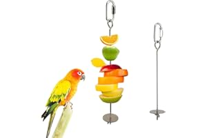 MALOUSUN 2 Stück Wellensittich Futterspieß,Vögel Papageien Zubehör,Vogelkäfig für Wellensittiche Käfig,Nymphensittich Futter,Papageienspielzeug,Vogel Accessories,Papageien-Spieß,Spielzeug für Wellensittiche