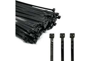 ERKO 100 Pièces d'attaches de câble professionnelles 80 x 2,5 mm Poignée de tirage de câble résistante aux rayons UV Poignée d'attache de câble couleur noire, résistante à la température