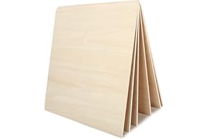 Dofiki 6 Stück 3mm Sperrholz Linde Blätter 400mm x 400mm x 3mm Balsa Sperrholz für Laserschneiden Lasergravur Holz Brennen Bau Modell