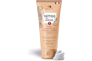 Laboratoire Biocyte - Tattoo Derm 1 - Crème Après Tatouage - Hydratation et Réparation de la Peau - À l'Huile de Tamanu de Polynésie - Sans Parfum ajouté - 100ml - Fabriqué en France