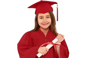 Allbestop Abschlusskleid Kinder Abschluss Talar Talar Doktorhut Graduation Hat Set Schulabschluss Kleider Abschluss Hut Kinder Abendkleid Set Shawl Quasten Vorschule