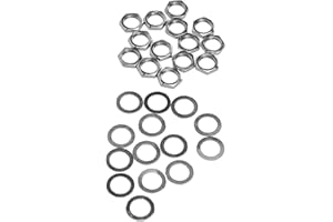 COSIKI Unterlegscheibe aus Metall, M9 Standardgröße, mit 0,75 mm Steigung für E-Gitarren Bass (Silber)