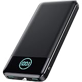 AXNEB Power Bank 13800mAh,Ultra Sottile & Leggero Caricatore Portatile con Display LCD,3A PD USB C Ingressi&Uscite Powerbank 