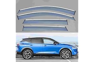 AIRSHI 4 PCS Car Wind Deflectors for Nissan Qashqai MK3-J12 2023+, Car Window Rain Deflector Car Side and Rear Window Wind Deflectors, Car Accessories
