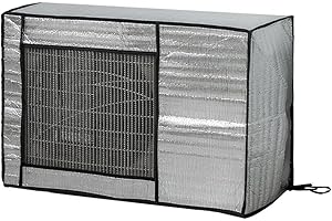 COMFYHARBOR Cubierta de aluminio para aires acondicionados que protege de la lluvia, la nieve y la entrada de polvo (75 x 26 x 57 cm)