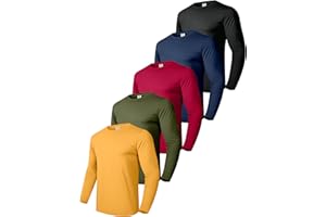 Boyzn Herren 3 or 4 Pack Baumwolle T-Shirts, Kurzarm/Langarm Rundhals Sport T-Shirts, Baumwolle Gym Workout Laufshirts für Männer