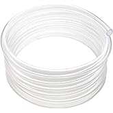 4mm ID x 6mm OD - 10m Length PVC Clear Hose Vinyl Tubing, Food Grade Plastic Flexible Tube Pipe for Transfer Water Oil air