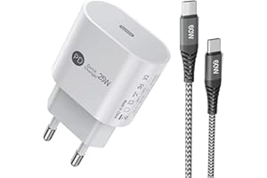 CHENLENIC Szybka ładowarka USB C 25 W do Samsung Galaxy S23 Ultra/S23/S22 Ultra/S21 FE/S20/A53 5G/A13, ładowarka USB typu C z kablem USB C 2M 60W do Samsung Fast Charge Adapter sieciowy