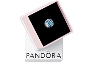 PANDORA Charm "Blaue Wirbel" Silber Emaille blau 797012ENMX