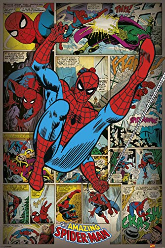 Marvel Pyramid International - Póster Spider-Man Póster Comics Retro, 61 x 91,5 x 1,3 cm