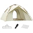 Beauenty 2-4 Persons Instant Tent for Camping, Portable Camping Tent, Automatic Camp Tent for Desert Beach Hiking Camping with Carry Bag